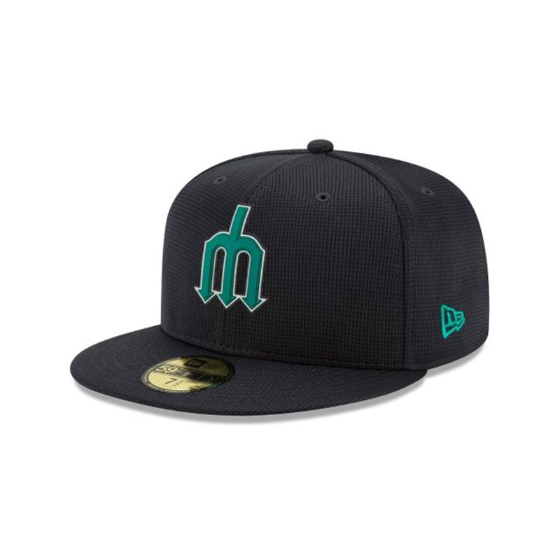 MLB Seattle Mariners Clubhouse Collection 59Fifty Fitted (ERB4216) - Blue New Era Caps